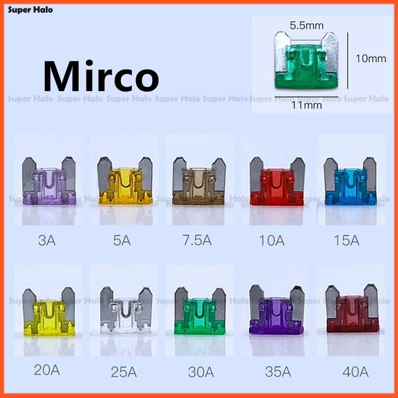 Cầu Chì 2A 3A 5A 7.5A 10A 15A 20A 25A 30A Cho Xe Hơi