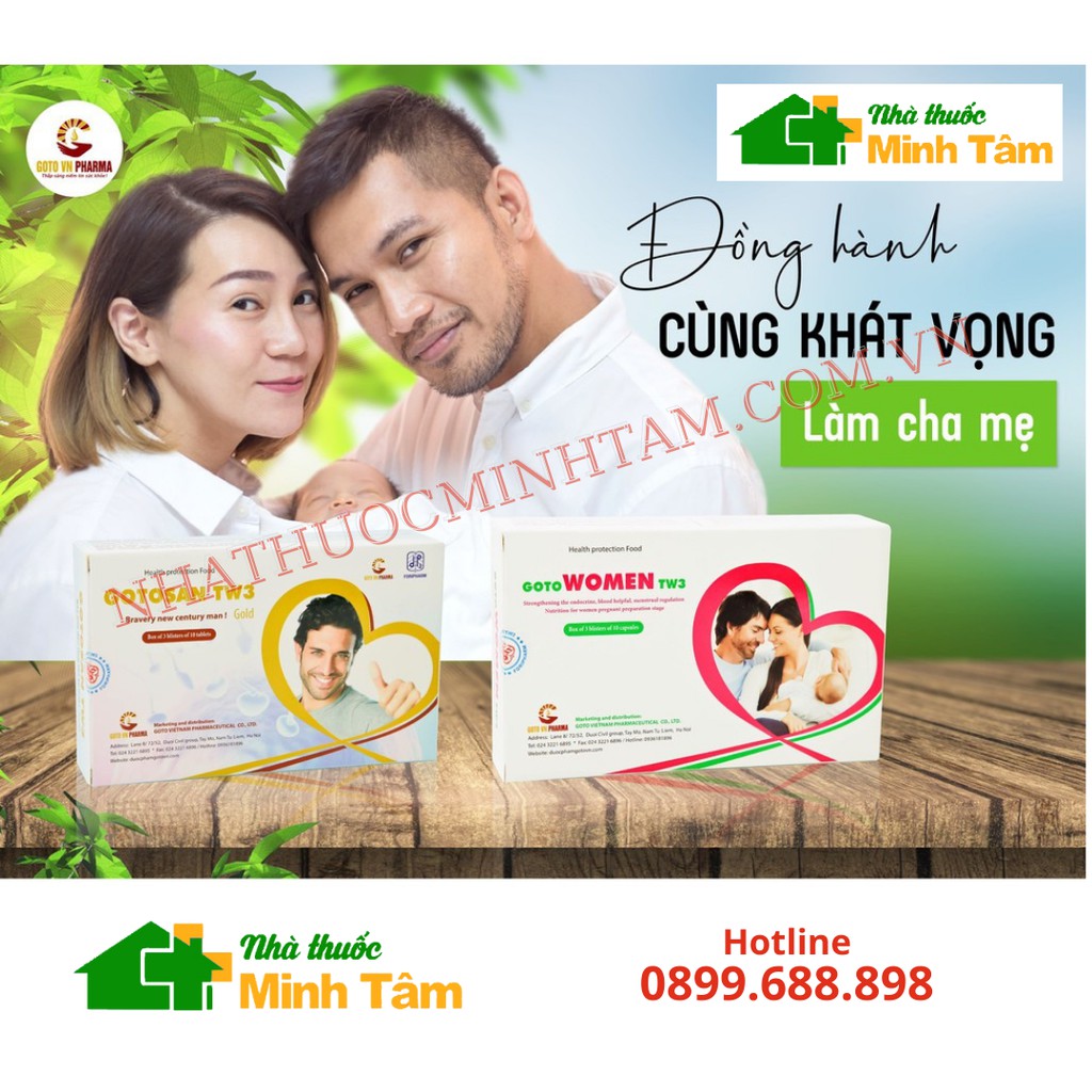GOTOSAN TW3 - Hộp 30 viên và 60 viên  dành cho nam giới
