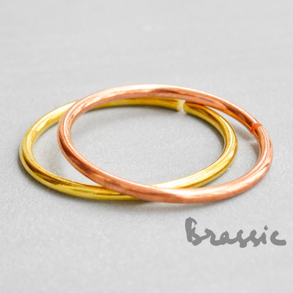 Vòng tay đồng nam nữ, kiềng đồng trơn vintage VT27, có hai loại đồng thau và đồng đỏ