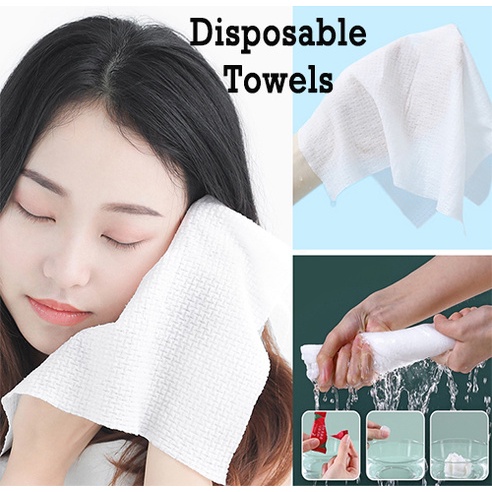 Khăn Giấy Ướt / Lau Mặt Bằng Chất Liệu Cotton Dùng 1 Lần Tiện Dụng Khi Đi Du Lịch