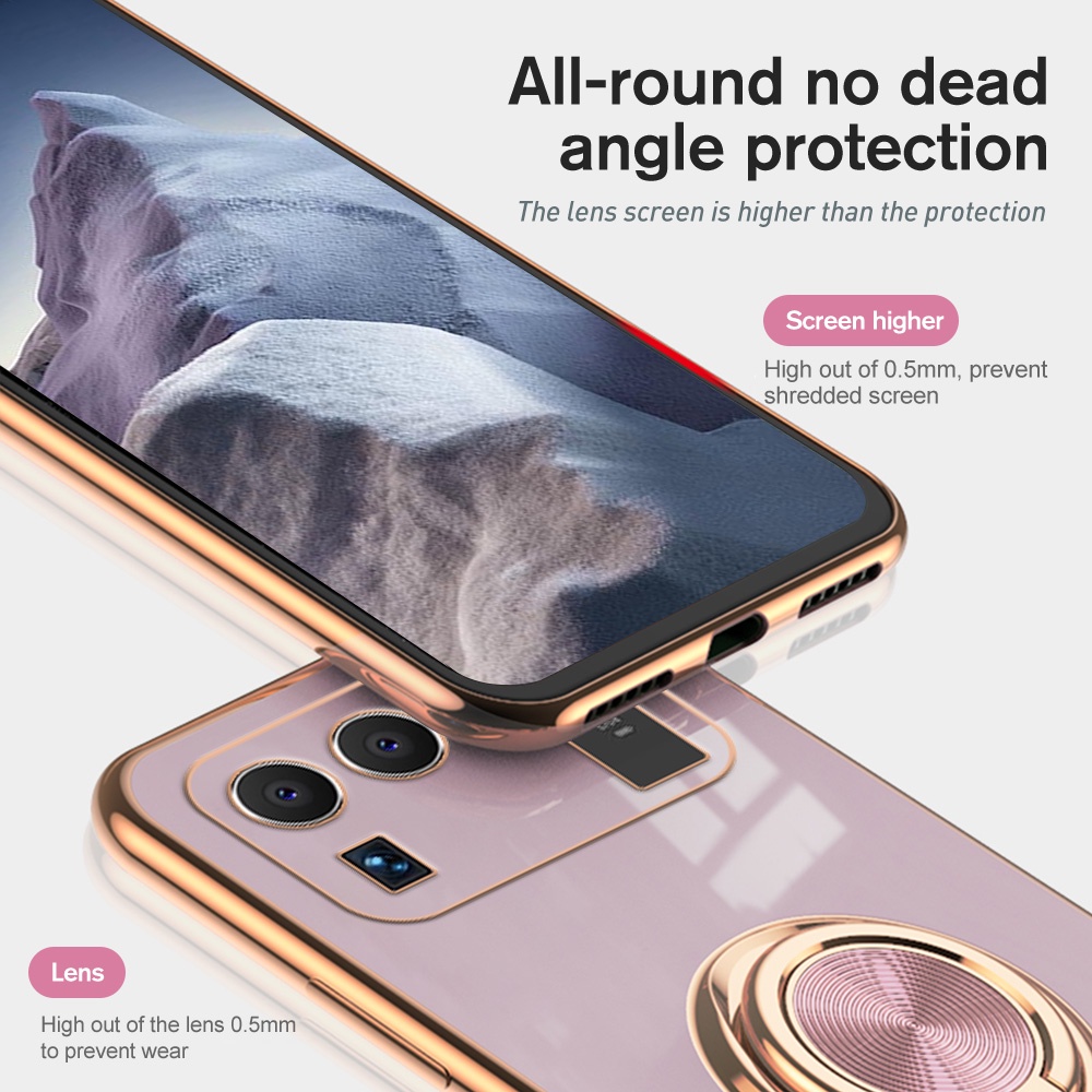 Ốp điện thoại mạ điện có giã đỡ từ tính cho Xiaomi Mi 11 Lite 4g / 5g 11i 11 Pro 11 Ultra