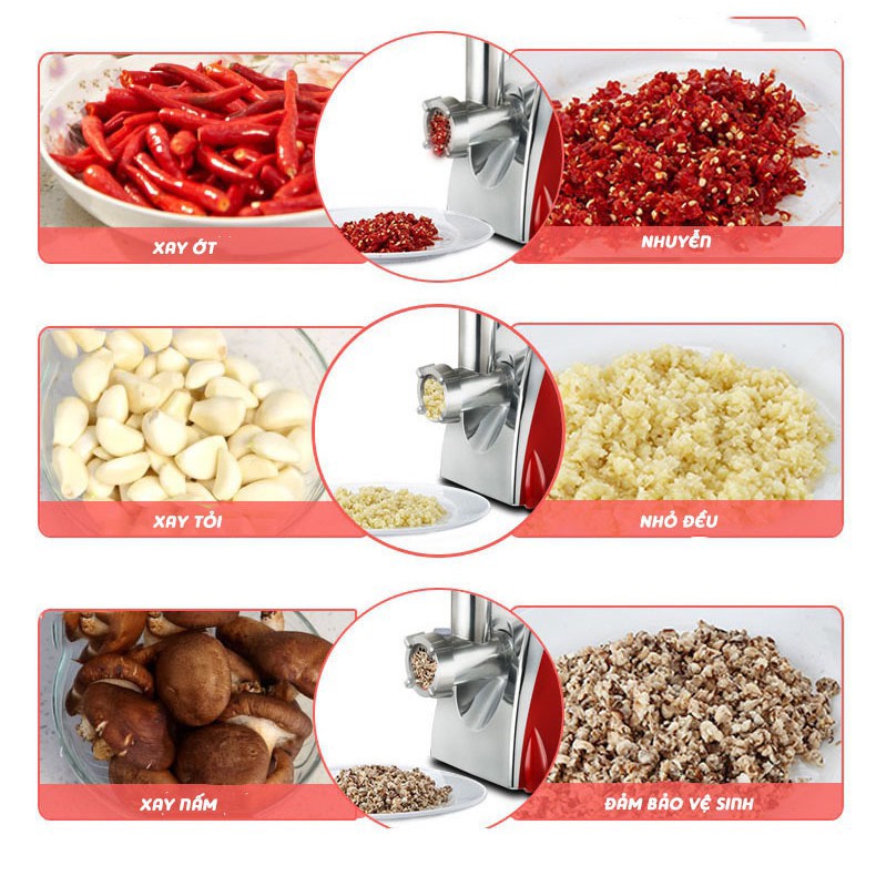 Máy nhồi xúc xích, giò, chả Bestware - Máy xay thịt làm dồi đa chức năng - Dễ dàng tháo rời vệ sinh - Bảo hành 12 tháng