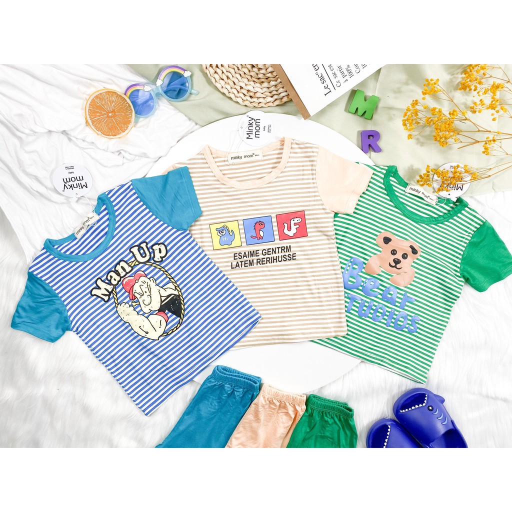 Bộ Cộc Cotton Họa Tiết Hoạt Hình Dành Cho Bé Trai