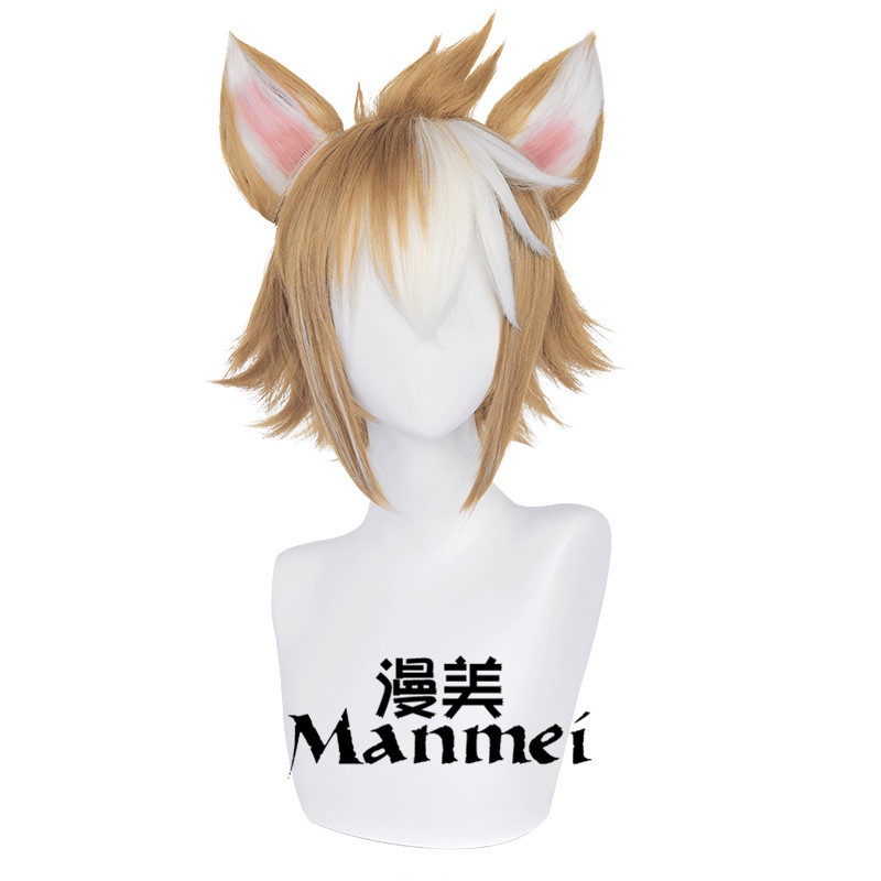 Tóc Giả Cosplay Nhân Vật Gorou 35cm Bằng Sợi Tổng Hợp Chịu Nhiệt