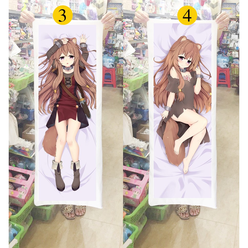 Gối ôm dài The Rising of the Shield Hero 1m x 40cm (Tặng 1 poster hoặc 1 huy hiệu)