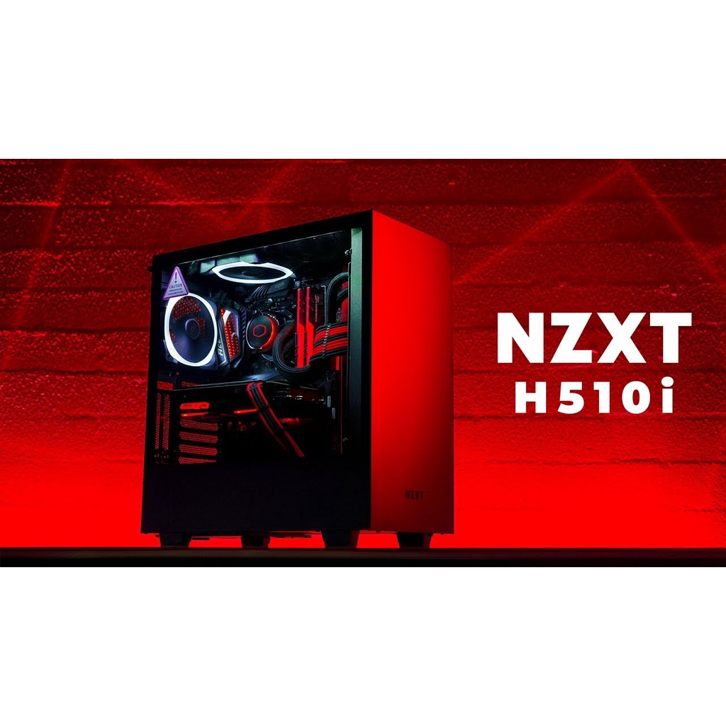 Vỏ case NZXT H510i MATTE WHITE/ BLACK/ BLACK/RED