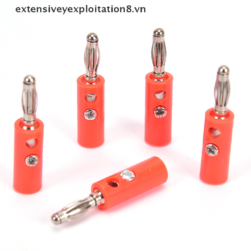 Set 20 Phích Cắm Bắp Chuối Bằng Nhựa Mạ Vàng Chuyên Dụng Cho Loa Âm Thanh