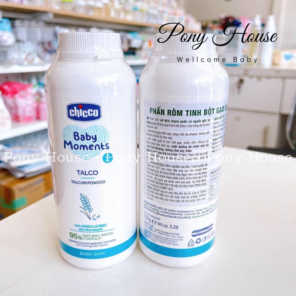 Phấn Rôm Chicco Tinh Bột Gạo Giúp Nuôi Dưỡng Da Mềm Mịn Chống Rôm, Sảy, Hăm Cho Bé Từ Sơ Sinh