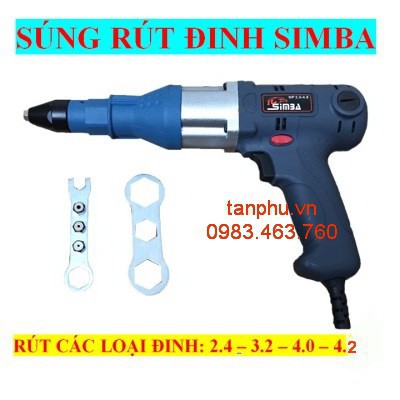 MÁY RÚT RIVE ĐIỆN CẦM TAY (RÚT ĐINH TÁN) SIMBA