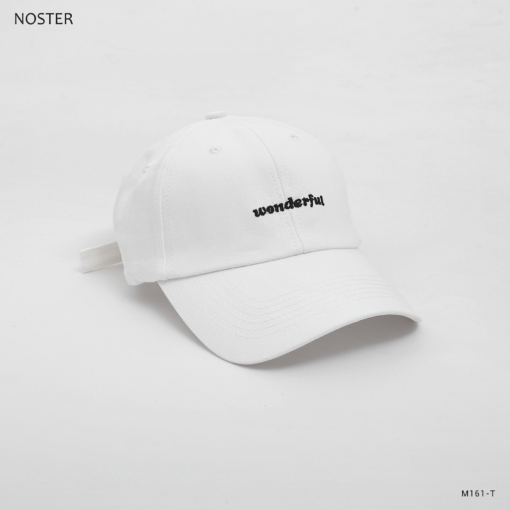 Mũ lưỡi chai, mũ cáp, hoạ tiết chữ thêu Wonderful - NOSTER M161