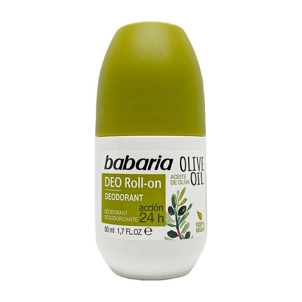 Lăn Khử Mùi Babaria Tinh Chất Hoa Anh Đào Và Dầu Olive Lọ 50ml