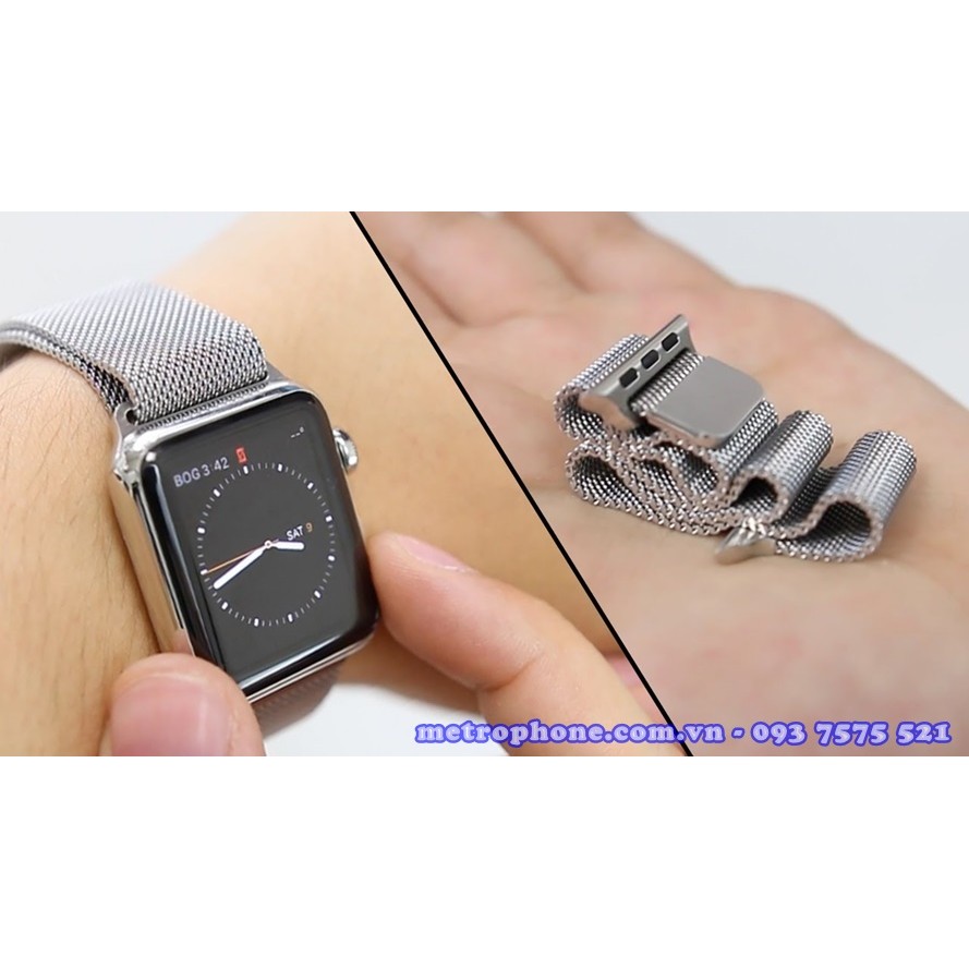 Dây Đeo Kim Loại Milanese Loop Dành Cho Apple Watch 38/42mm