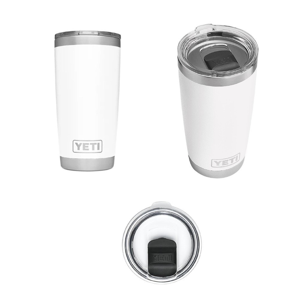 Ly Giữ Nhiệt YETI Rambler 30oz (900ml) Tumbler MagSlider Lid White