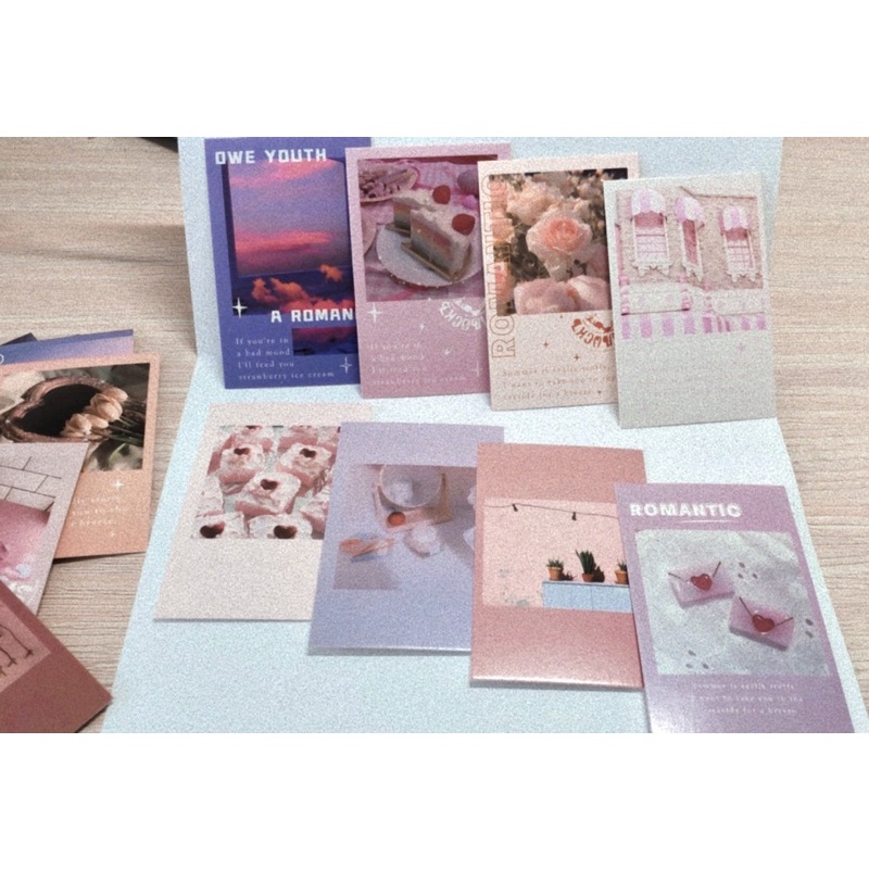 Set 27 tấm thẻ MINI CARD hoàng hôn romantic vintage lãng mạn bưu thiếp nghệ thuật