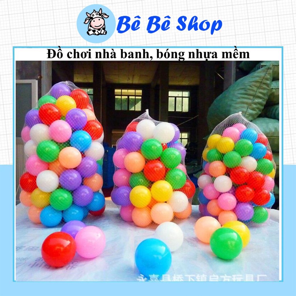 Đồ chơi nhà bóng, nhà banh cho lều bóng banh nhiều màu sắc 100 trái bóng nhựa mềm cho bé