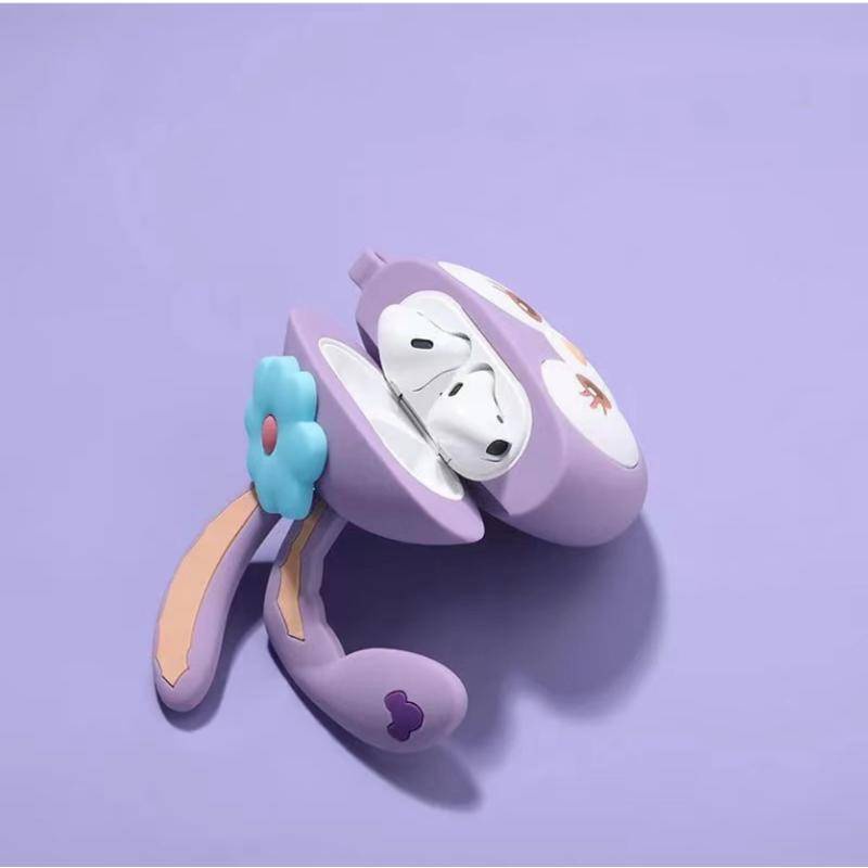 Ốp Hộp Đựng Tai Nghe Nhét Tai Hình Thỏ Dễ Thương Cho Airpods 1 2 Pro
