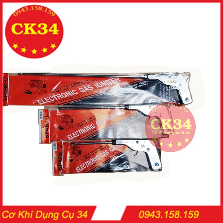 Súng đánh tia lửa mồi bếp ga MADE IN JANPAN SPARK-L INOX dài 37cm