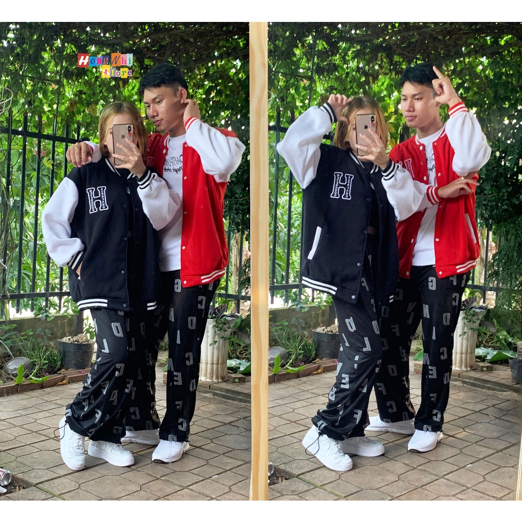Áo Khoác Bomber Chữ H Supreand Neverhood Ulzzang Unisex Dáng Rộng Nam Nữ - MM