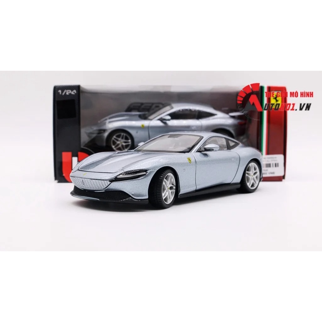 MÔ HÌNH XE FERRARI ROMA SILVER 1:24 BBURAGO 7926