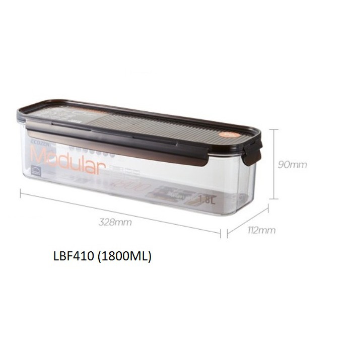 Hộp bảo quản thực phẩm Lock&amp;Lock Bisfree Modular LBF409(1,1 lít), LBF410(1,8lít)