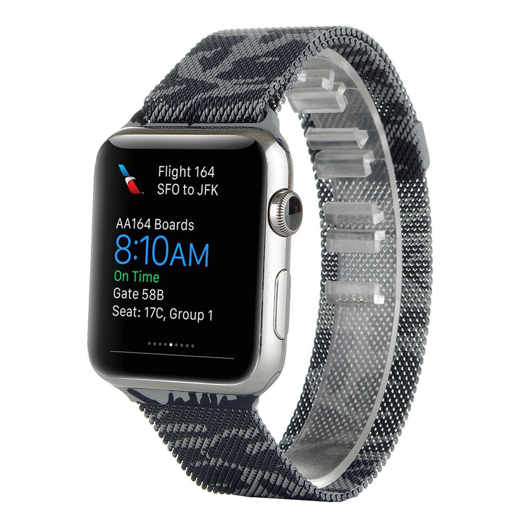 HOT 2021 Dây đeo thay thế dành cho đồng hồ Apple Watch lưới thép không gỉ Mloop KHÓA hút nam châm chắc chắn