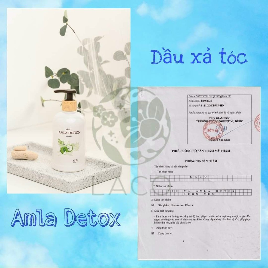 Dầu xả Amla Detox chính hãng Laco, Dầu xả kích thích mọc tóc đến từ thiên nhiên