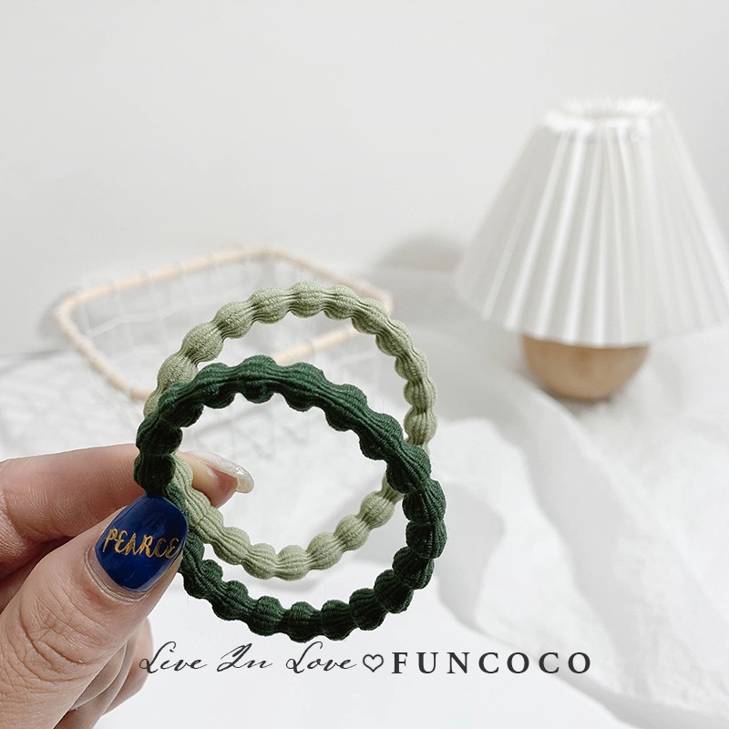 Dây Buộc Tóc Cao Su Hình Hạt Đậu Nhiều Màu A0001