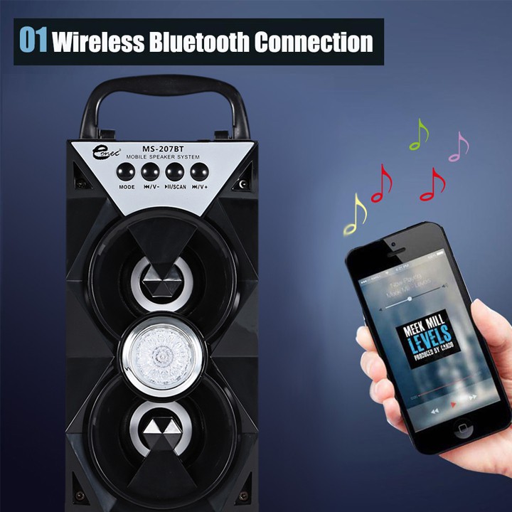 Loa gỗ Bluetooth xách tay MS-207BT