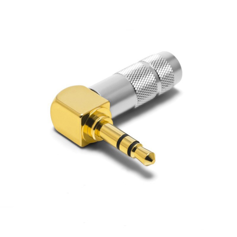 Set 4 đầu cắm tai nghe hình chữ L mạ vàng hàng chất lượng cao