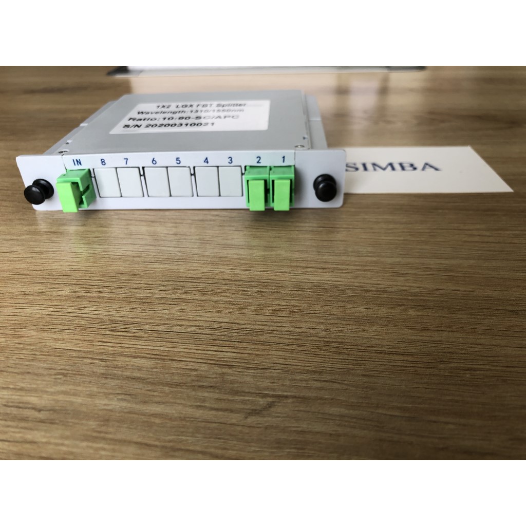 1 Bộ chia quang 1x2 ngõ Optical Splitter 1×2 Foclink loại cao cấp bảo hành 12 tháng