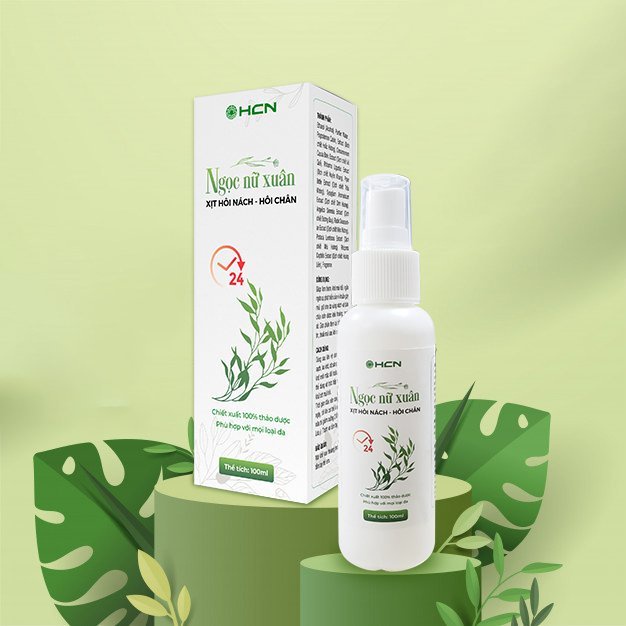 Xịt Khử Mùi Hôi Nách, Hôi Chân Ngọc Nữ Xuân, Xịt Khử Mùi Ngăn Vi Khuẩn Gây Mùi Hôi Trên Da 100ml DT020