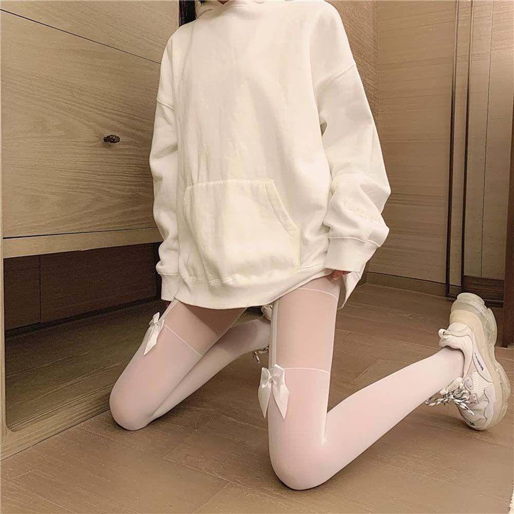 Quần Tất Ren Nylon Thoáng Khí Đính Nơ Gợi Cảm WMES15H Cho Nữ