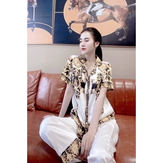 Bộ Lụa Pyjama QC Thiết Kế Sang Chảnh Mẫu Hot