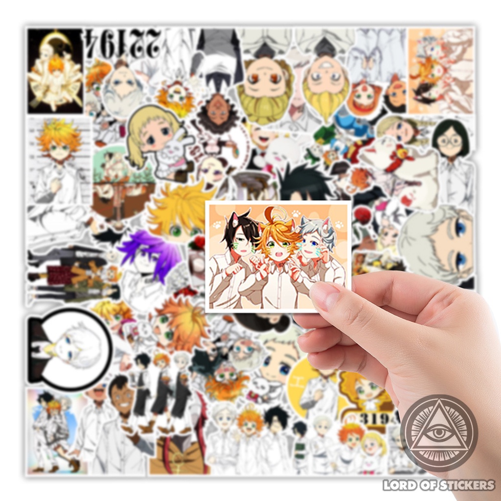 Set 50 Hình Dán The Promised Neverland Sticker Anime Miền Đất Hứa Chống Thấm Nước Trang Trí Mũ Nón Bảo Hiểm, Laptop, Sổ