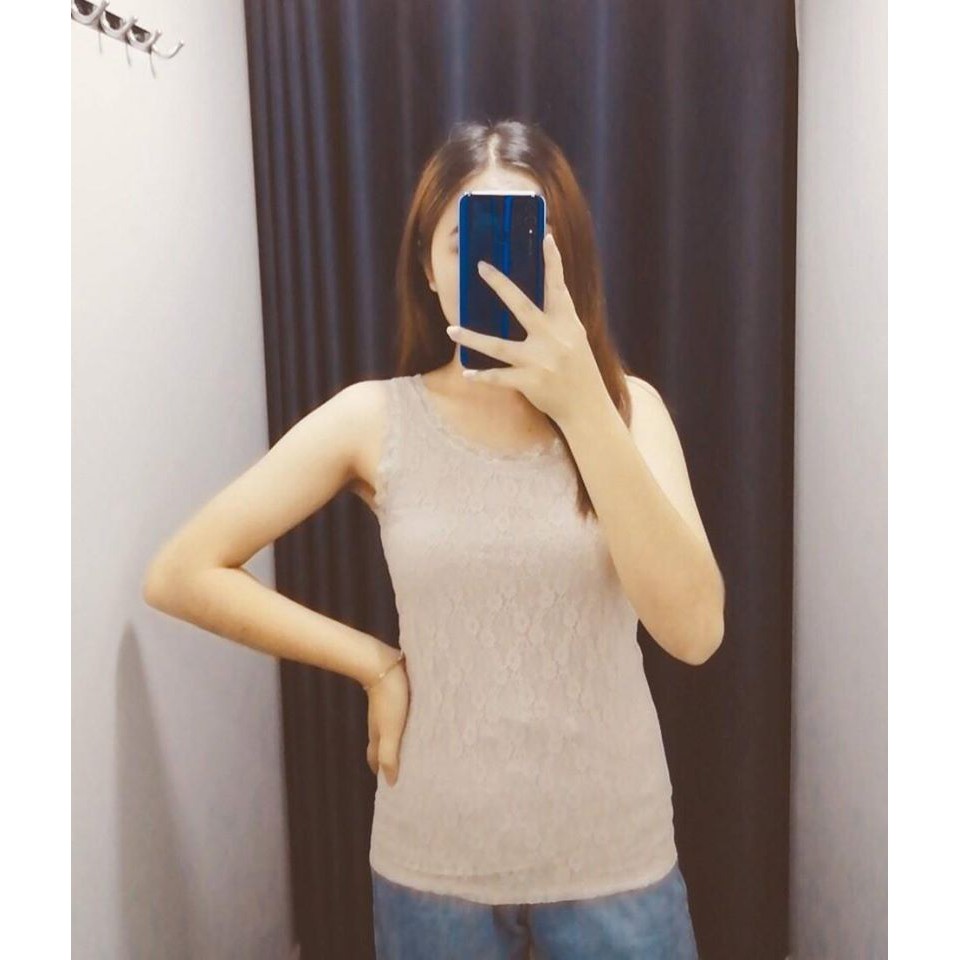 ÁO BA LỖ NỮ CHẤT LIỆU REN XUẤT NHẬT