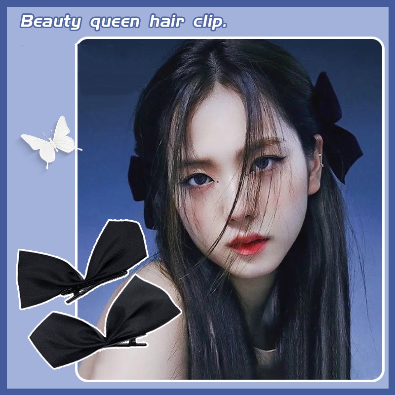 IF ME Kẹp Tóc Nơ Dài Cỡ Lớn Phong Cách Hàn Quốc Thanh Lịch