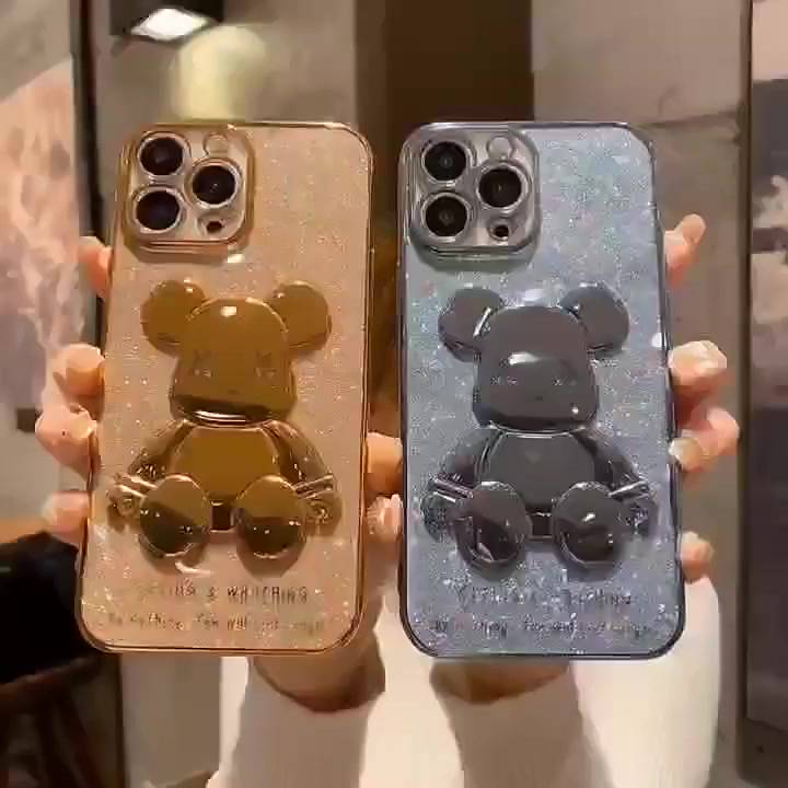 Ốp lưng iphone bearbrick 3D kim tuyến mạ điện 6/6plus/6splus/7/7plus/8/8plus/xs/11/12/13/pro/max/plus/promax-Awifi U2-4 | BigBuy360 - bigbuy360.vn