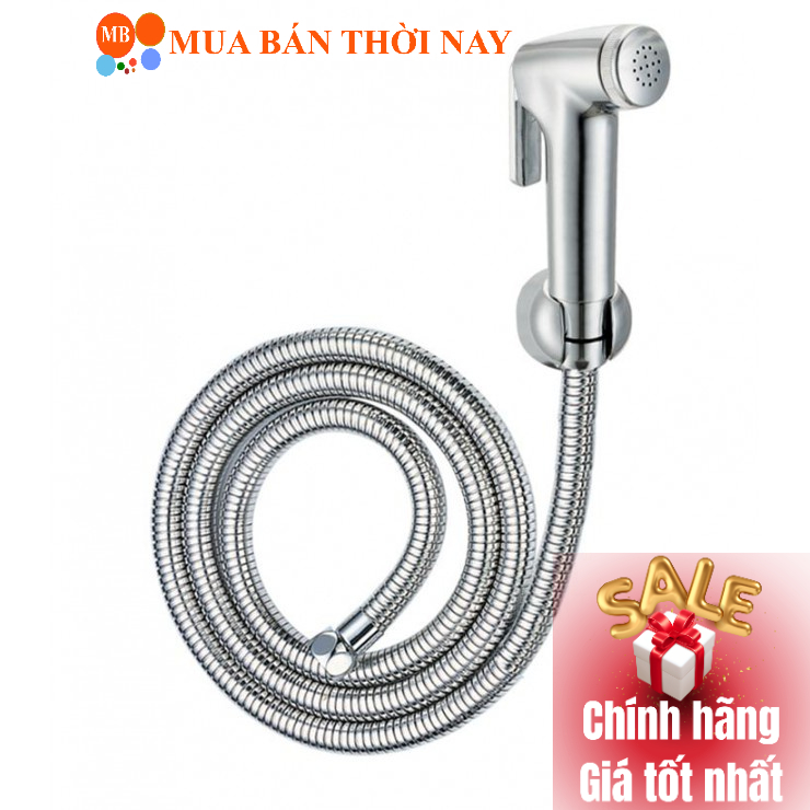 Vòi xịt vệ sinh Caesar BS304CW, vòi rửa cầm tay xi mạ crom inox, Cam kết chính hãng