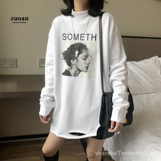Korean fashion loose long-sleeved T-shirt for women