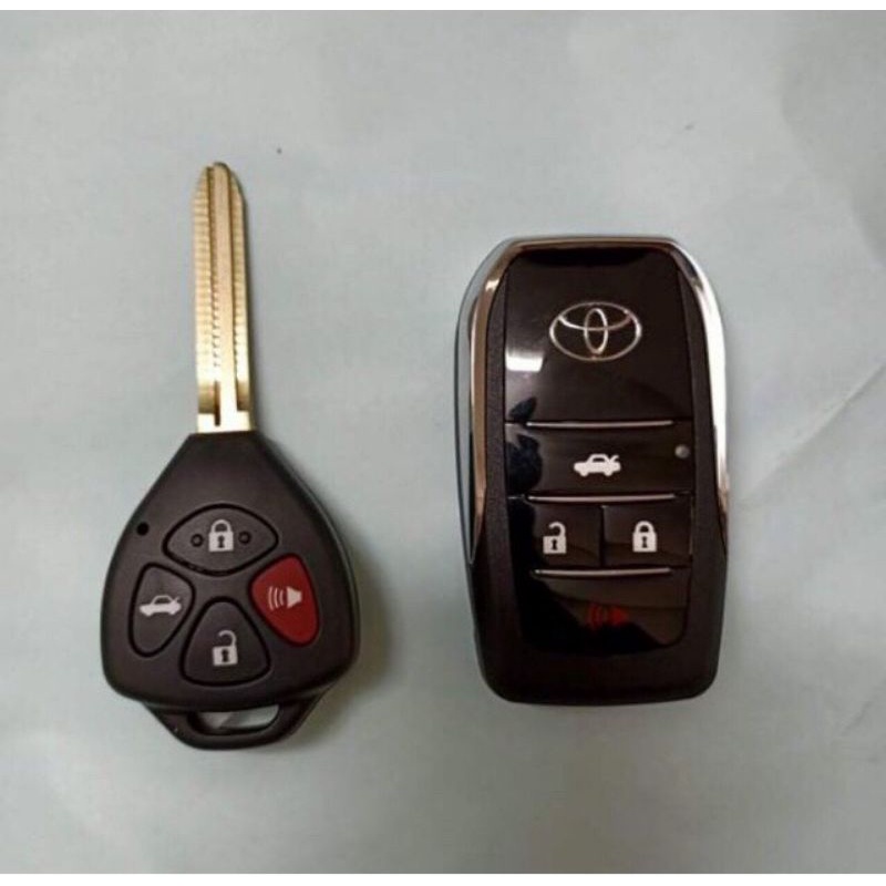 Vỏ chìa khoá độ gập TOYOTA 4 nút ( đời 2003 - 2015 ) xe Innova, Fortuner, Vios, Yaris, Corolla, Altis, Camry...