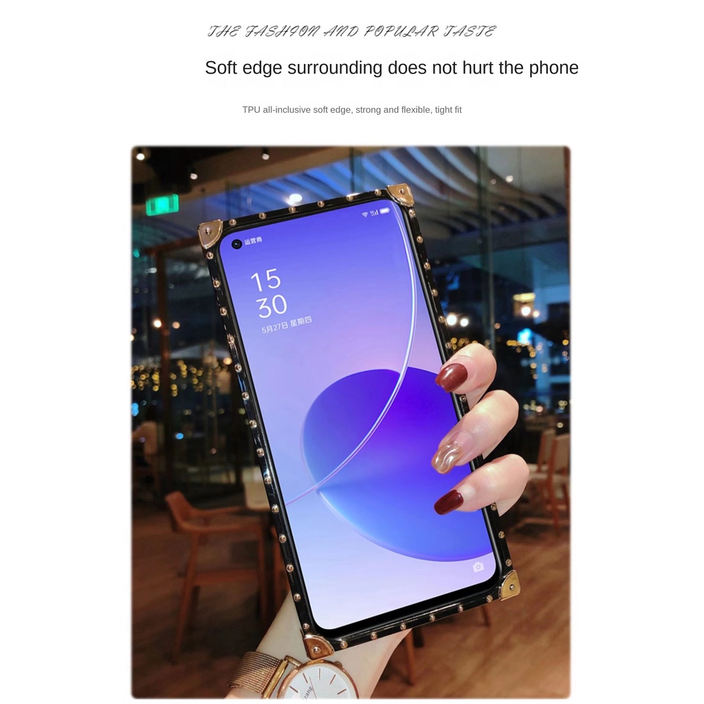 Ốp Điện Thoại Chống Sốc Có Nhẫn Đỡ Hình Gấu Nhỏ Đính Đá Cho OPPO Reno 6 Pro Reno 6 Pro+ Reno 6Z Reno 5 Pro Reno 4 Pro