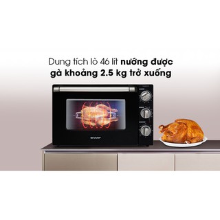 Lò nướng sharp eo-b46rcsv-bk 46 lít