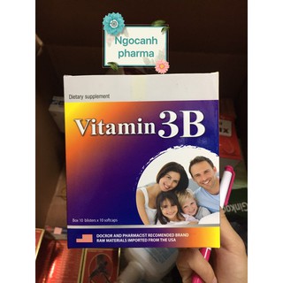 Vitamin 3B bồi bổ cơ thể cho cả gia đình hộp 100v