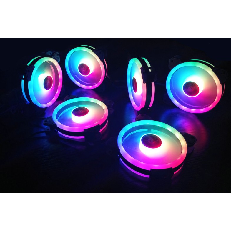 Quạt Tản Nhiệt, Fan Led RGB Coolmoon V4 - Đồng Bộ Hub Coolmoon