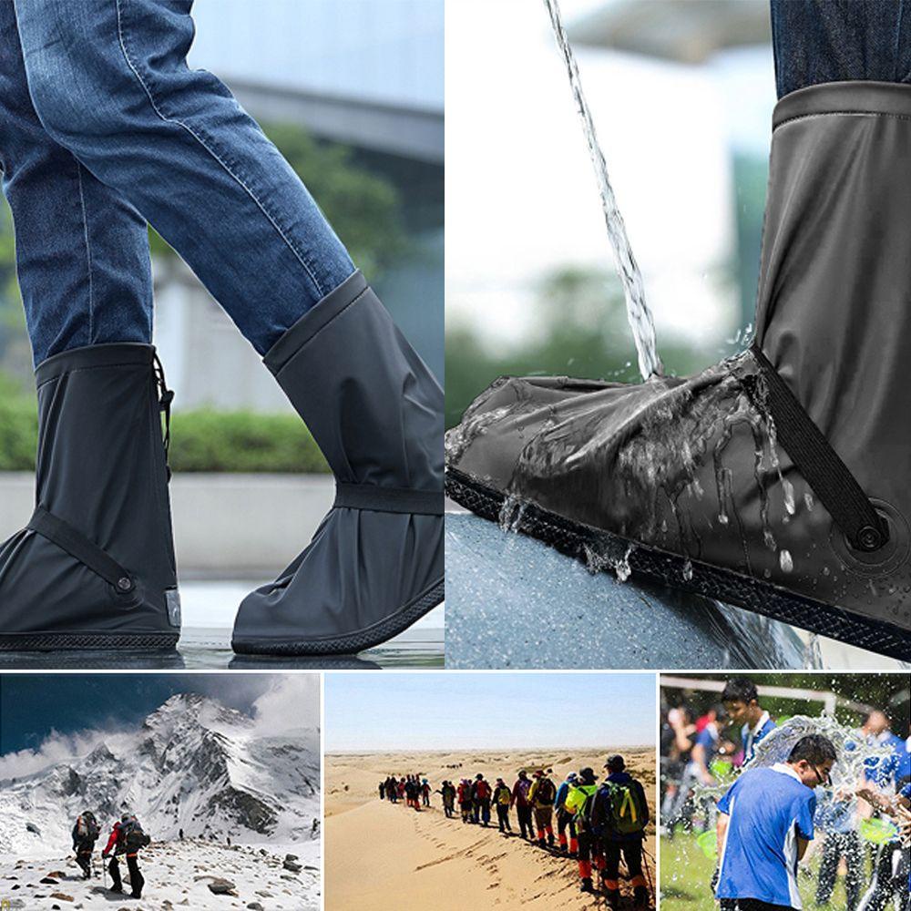 1 Cặp Vỏ Bọc Giày Đi Mưa Chống Trượt / Mài Mòn Gấp Gọn Tiện Dụng Cho Nam Và Nữ
