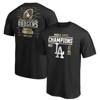 Mlb áo thun tay ngắn vải cotton in chữ la dogers thời trang 2020