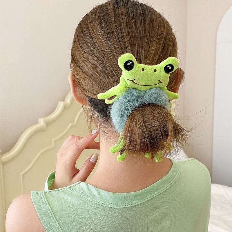 Dây buộc tóc co giãn hình chú gấu/thỏ/gấu trúc dễ thương cho nữ