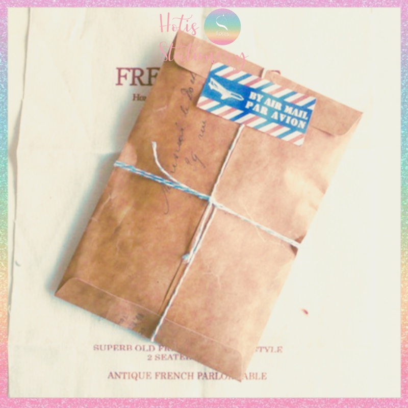 [HOTIS] Phong bì, bìa thư giấy kraft nâu cổ điển vintage 16x11cm EN001