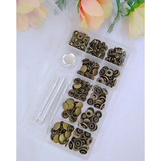 Bộ đụng cụ và 50 nút bấm đóng nút đồ da quần áo