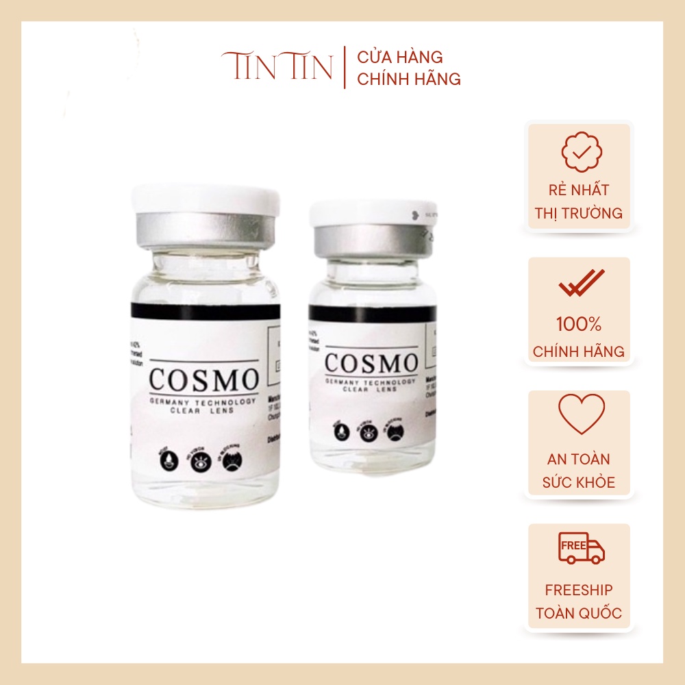 Kính áp tròng, lens trong suốt NANO COSMO KOREA cho mắt nhạy cảm có độ cận từ 0 đến 15 độ